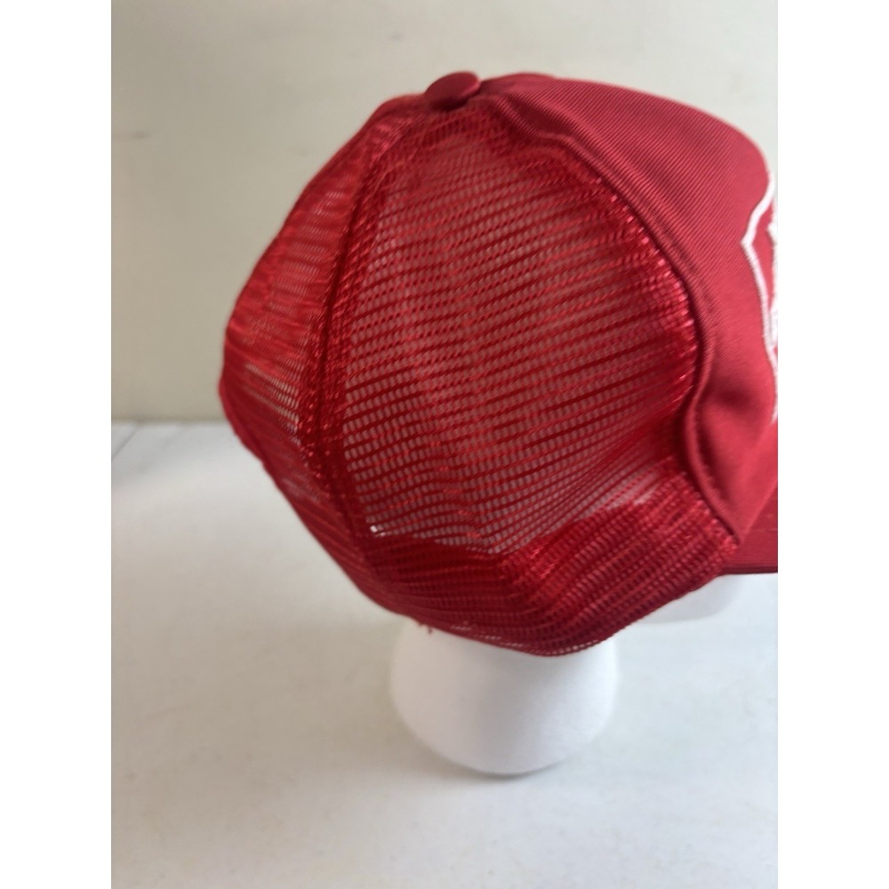 KING EDWARD CIGARS Mesh SnapBack‎ Trucker Hat Red Patch Vtg - Picture 2 of 7